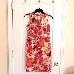 Charter Club sleeveless dress. Colorful floral pattern. Size 6P, vintage